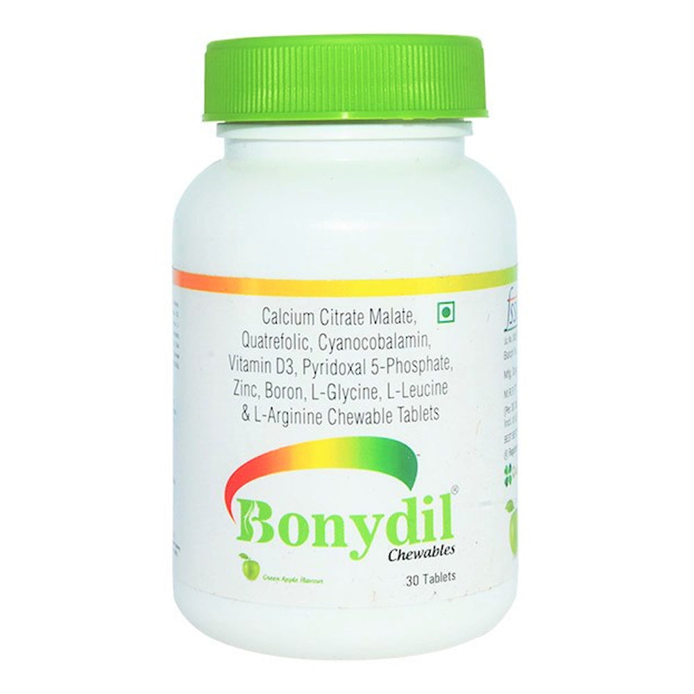 Bonydil Chewables Green Apple Flavour, 30 Tablet