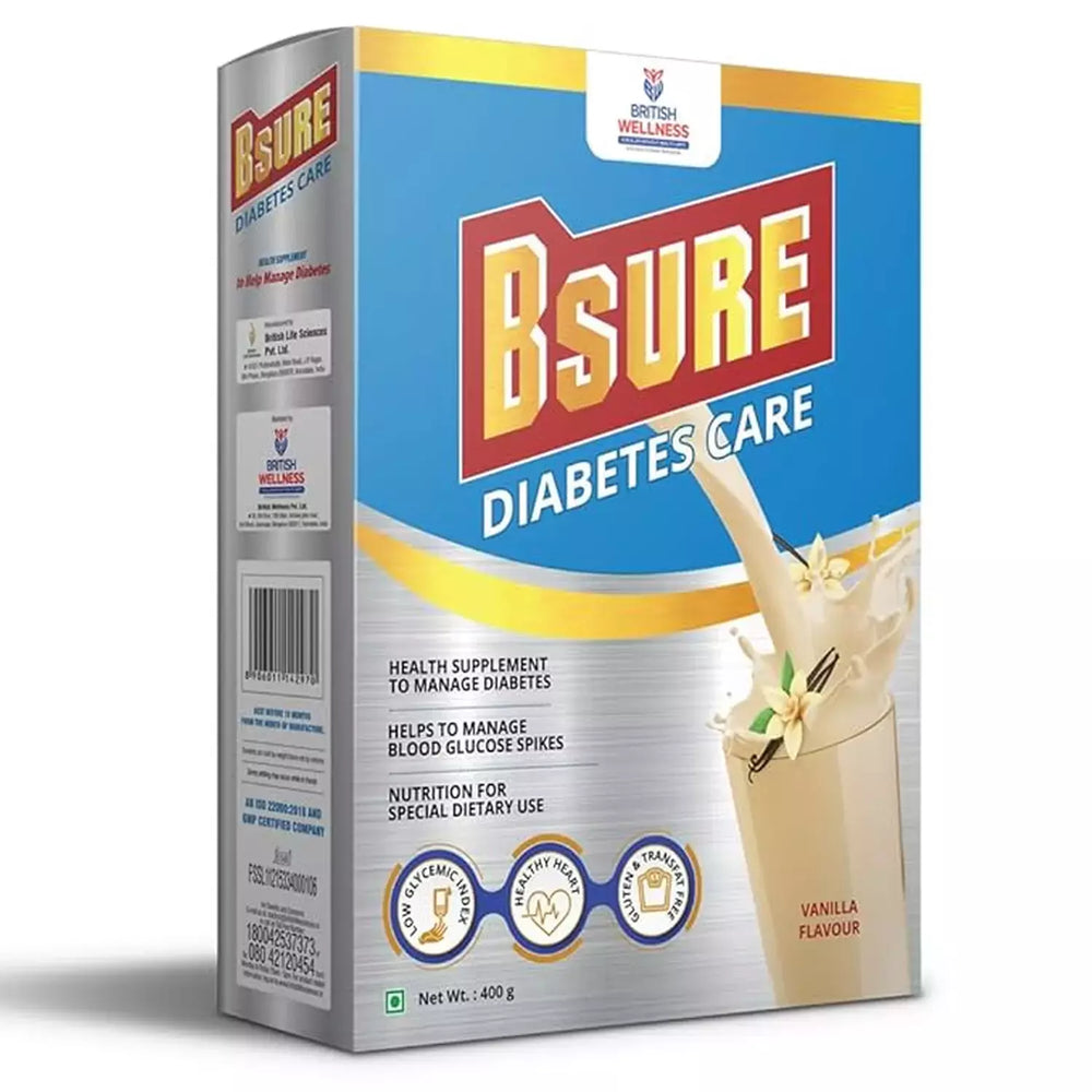 Bsure Diabetes Care Vanilla, 400gm