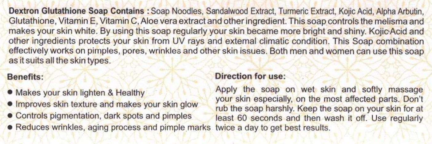 glutathione soap benefits Dextron Glutathione Soap