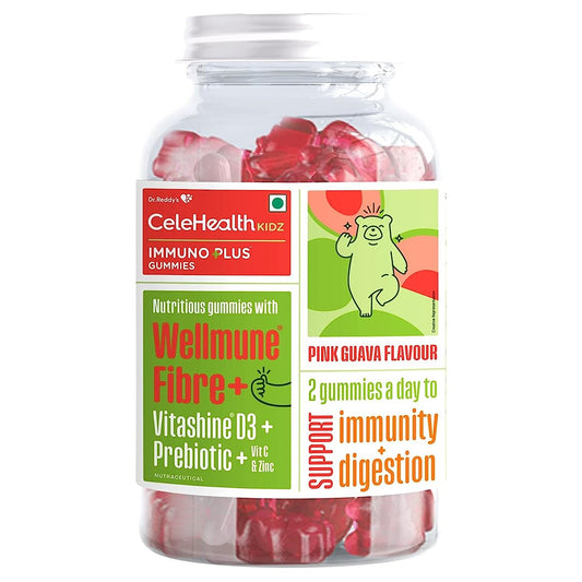 CeleHealth Kidz Immuno Plus علكات الجوافة الوردية، 30 قرصًا