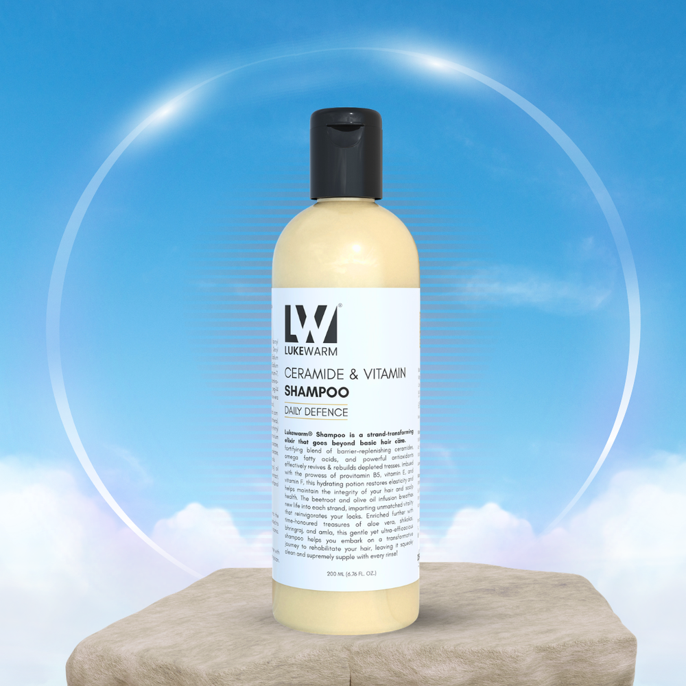 Lukewarm Ceramide & Vitamin Daily Defence Shampoo, 200ml : Hair Repair & Fall Protection, Strengthening & Healthy Growth
