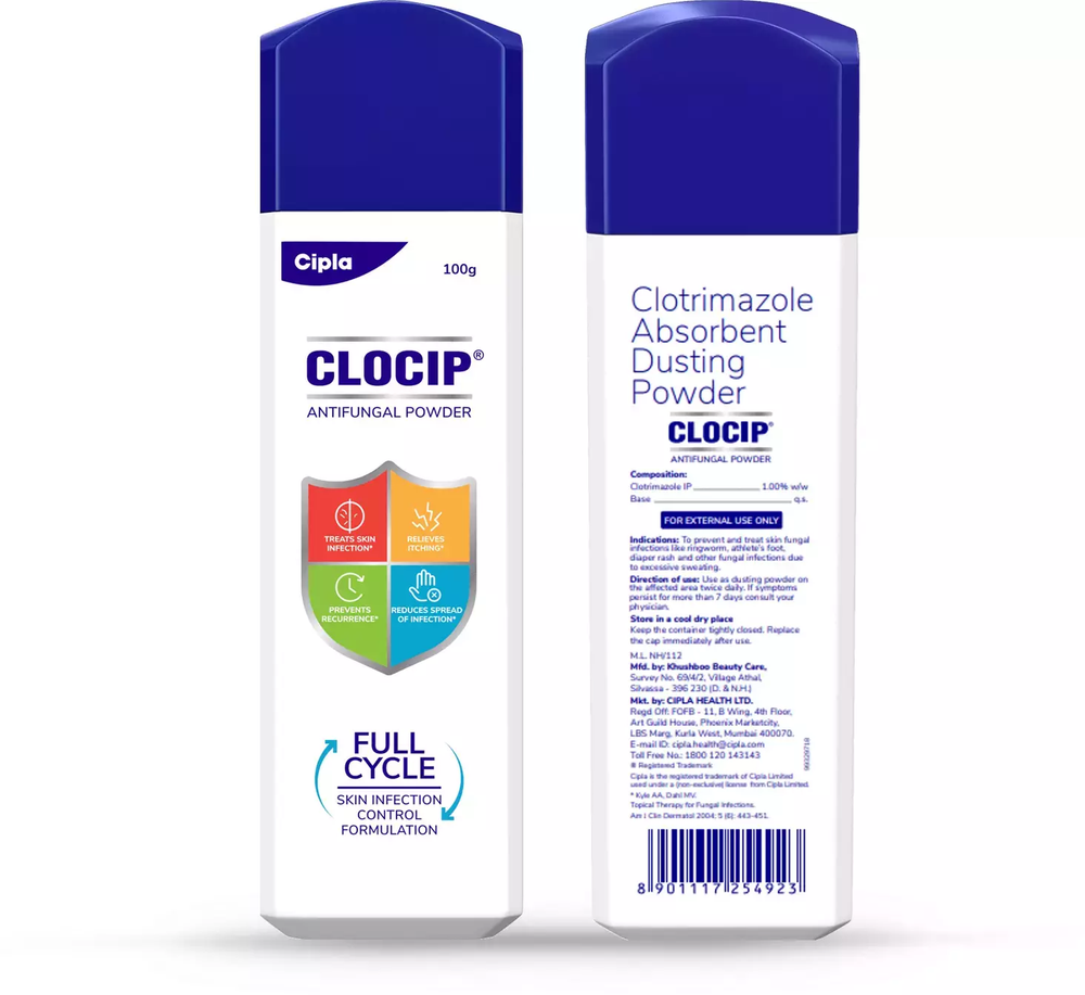 Clocip Dusting Powder, 100gm
