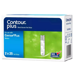 Contour Plus Blood Glucose Test Strips 50s