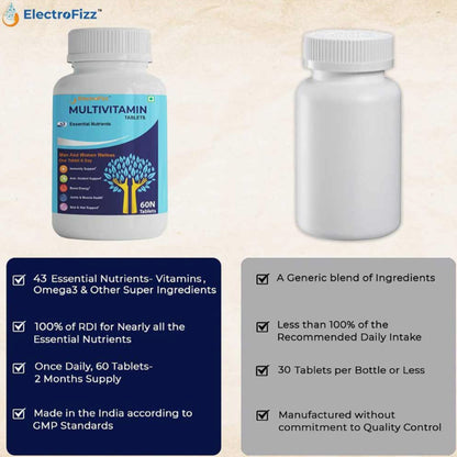 Electrofizz Multivitamin For Men & Women, 60 Tablets