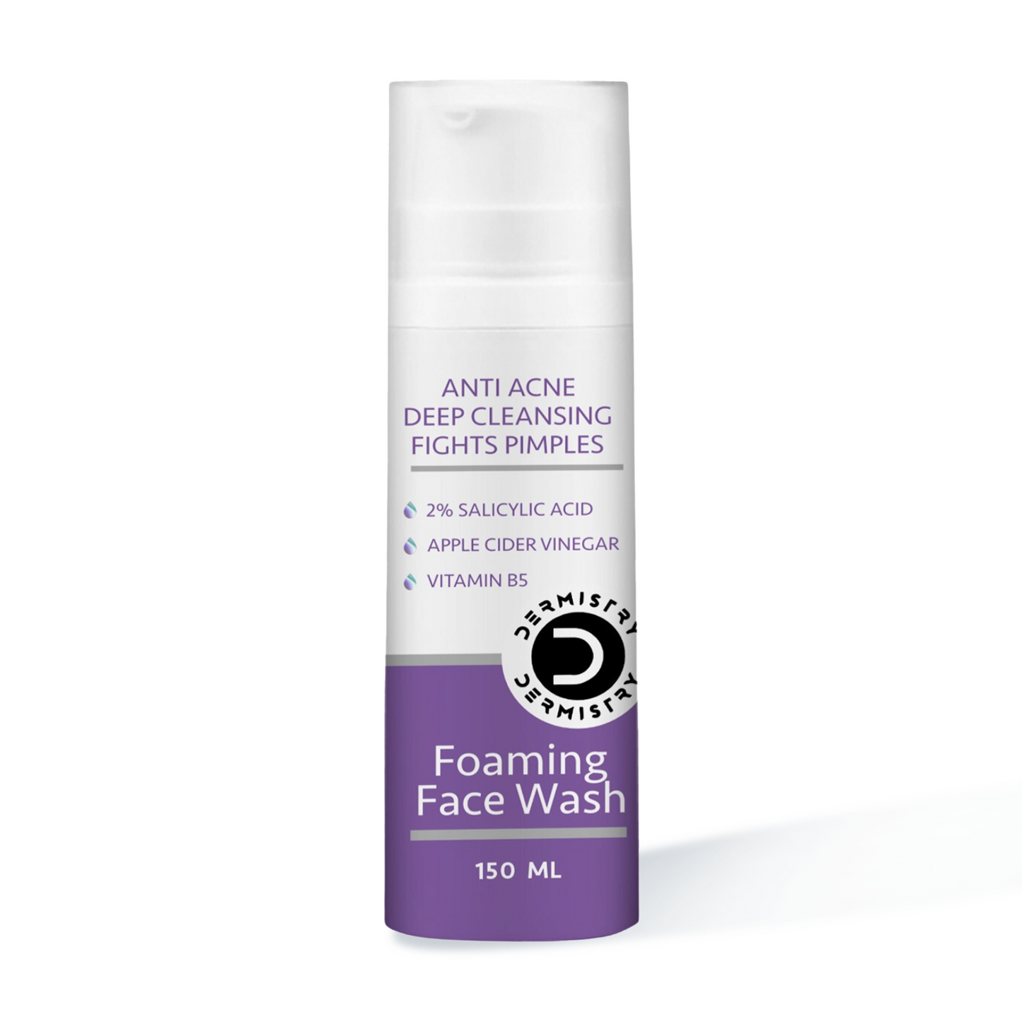 Dermistry 2% Salicylic Acid Anti Acne Pimples Remover Foaming Face Wash, 150ml