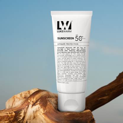 Lukewarm SPF 50+ Ultra-Light Sunscreen | Hydrating Nano Shield, 100ml