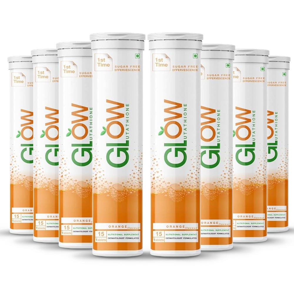 GlowGlutathione Orange Effervescent, 120 Tablets