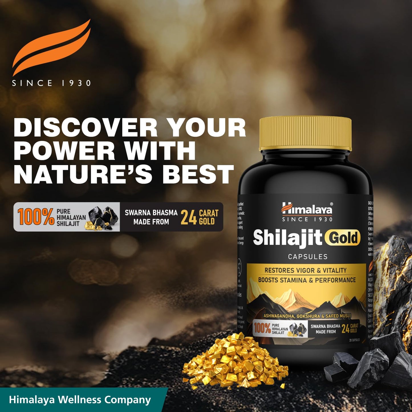 Himalaya Shilajit Gold Capsules, 20s