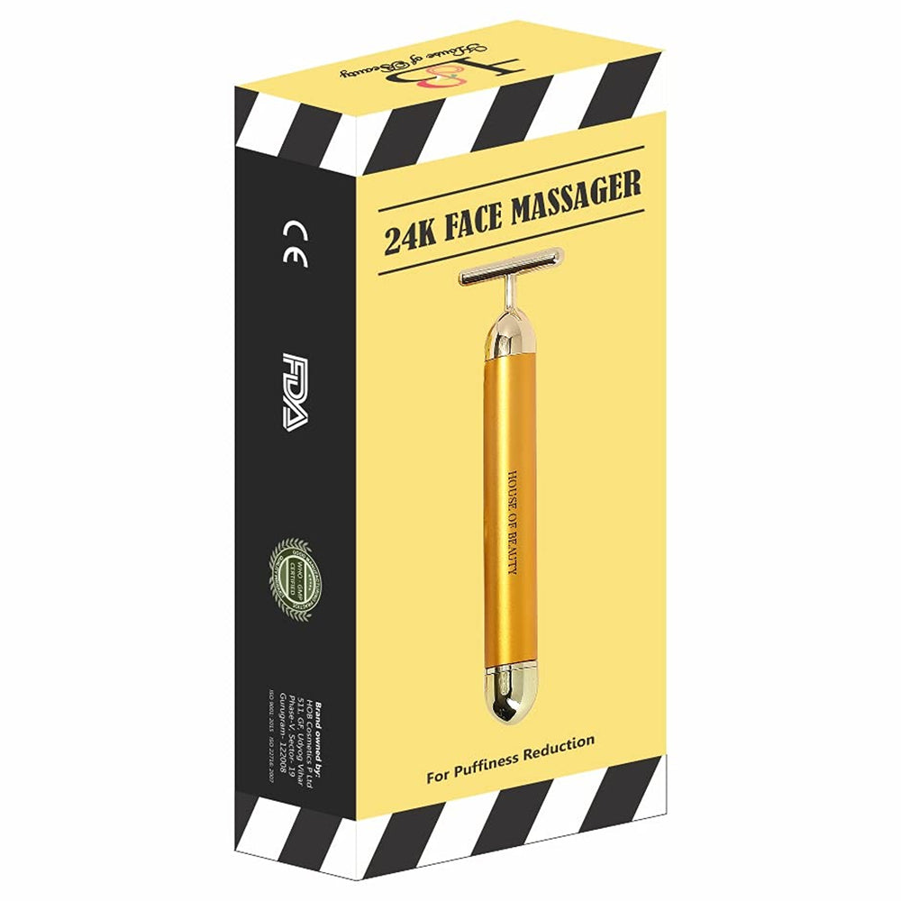 House Of Beauty 24k Face Massager Emas Kuning