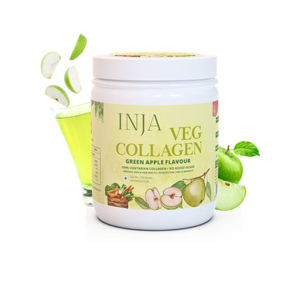 INJA Veg Collagen - Green Apple Flavour, 150gm
