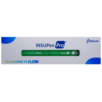 INSUPen Pro packaging with green pen on a white background