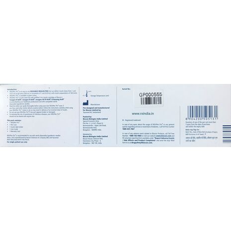 Product label with text and barcodes on a white background