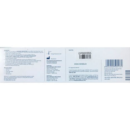 Product label with text and barcodes on a white background