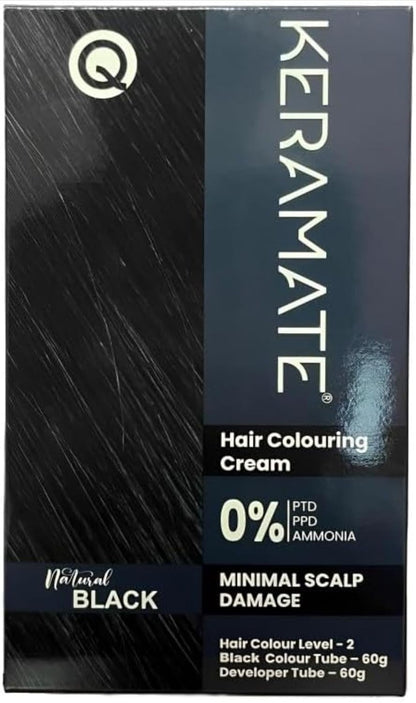 Keramate Hair Colouring Cream Natural Black, 120gm