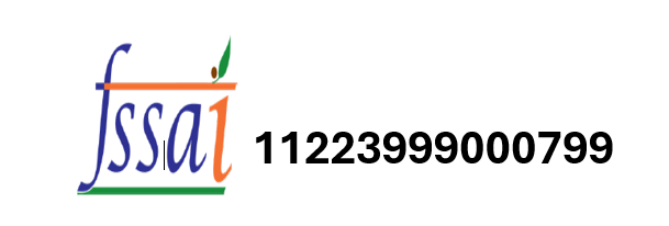 FSSAI logo with a unique identifier on a white background