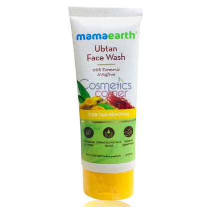 Mamaearth Ubtan Face Wash tube on a white background