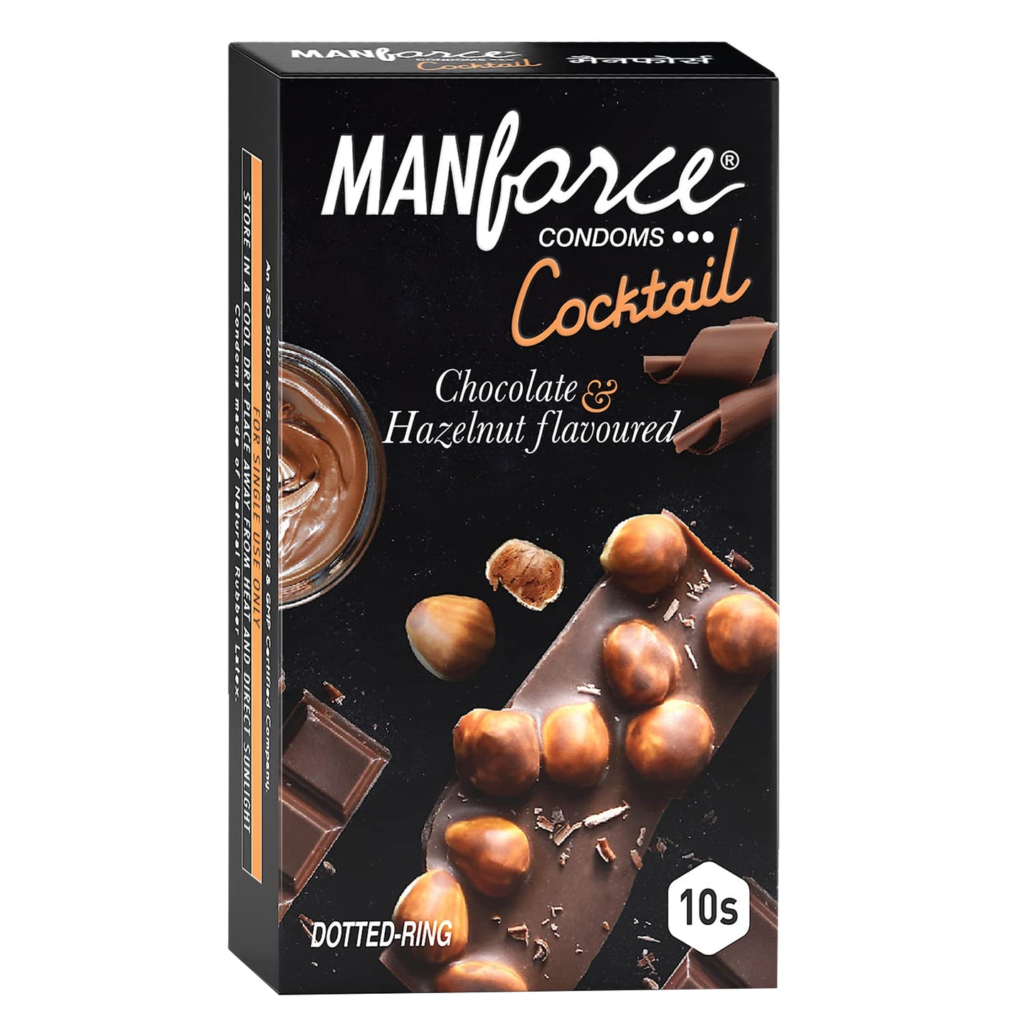 Manforce Chocolate & Hazelnut Cocktail Condoms, 10 Pieces