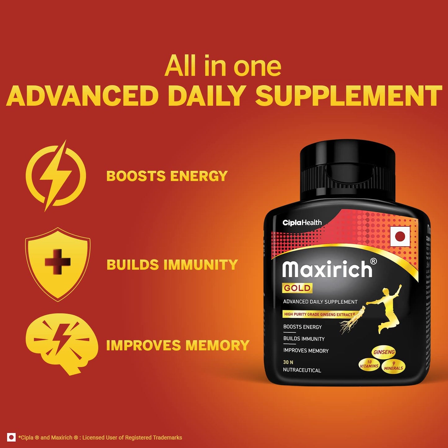 Maxirich Gold Daily Multivitamin, 30 Capsules