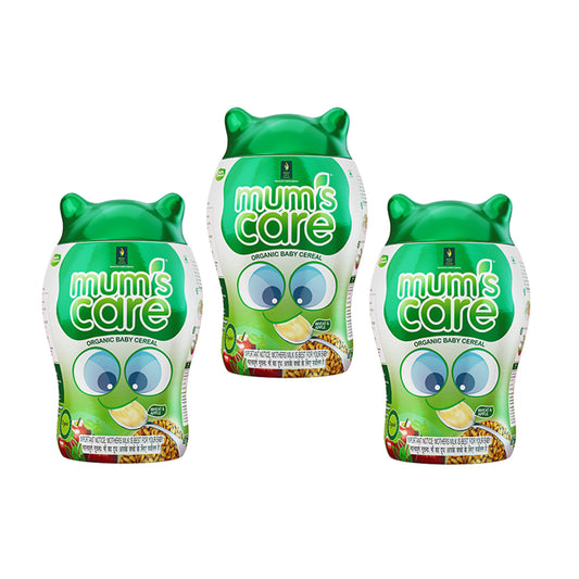 Mum's Care Wheat and Apple Organic Baby Cereal, 300gm (Pack Of 3)