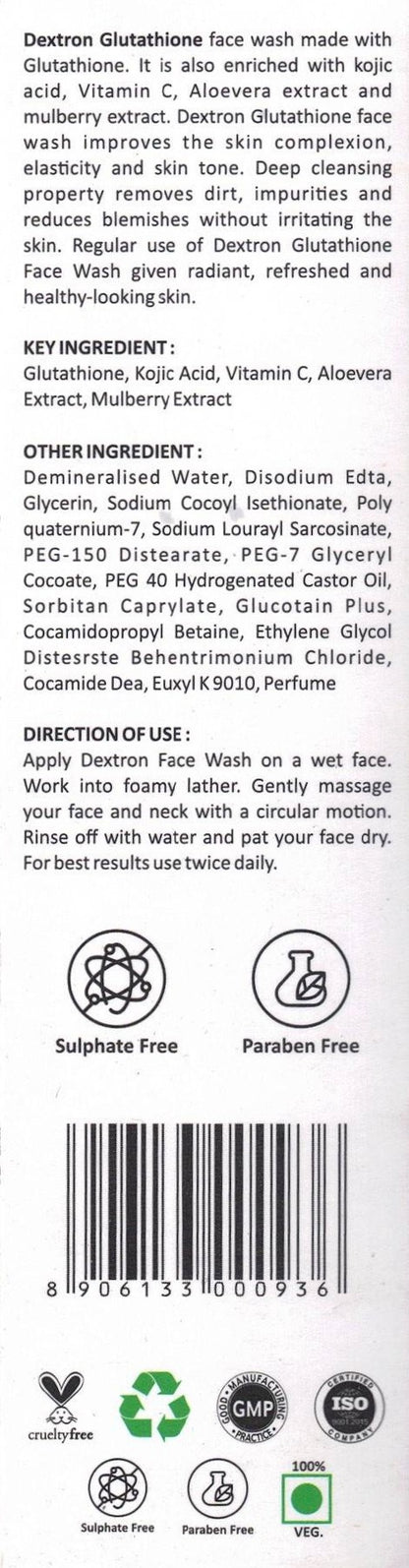 Dextron Glutathione Facewash, 100ml – ClickOnCare