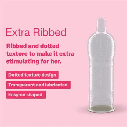 Product with ribbed design on a pink background
