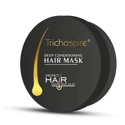 Trichospire deep conditioning hair mask packaging on a white background