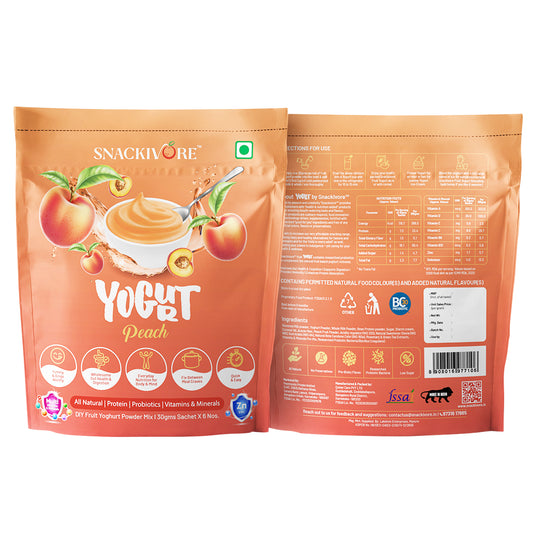 Snackivore Fruit Yogurt Powder Mix Peach, 180gm