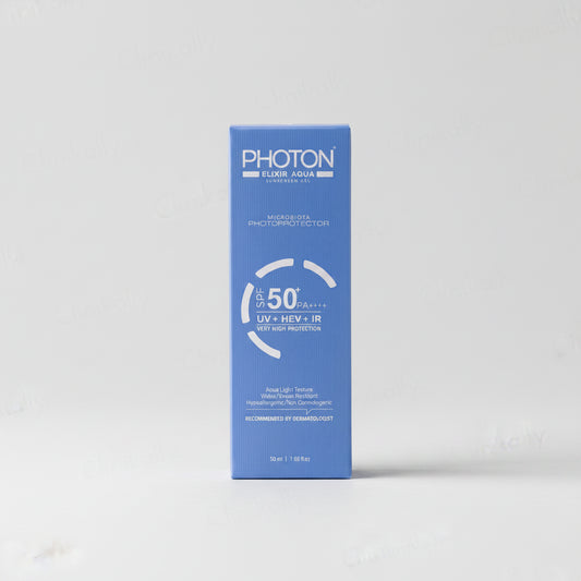 Blue box with 'Photon' branding on a white background