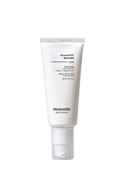 Minimalist Granactive Retinoid 02% Face Cream Reduces Signs of Ageing for all Skin Types, 30ml
