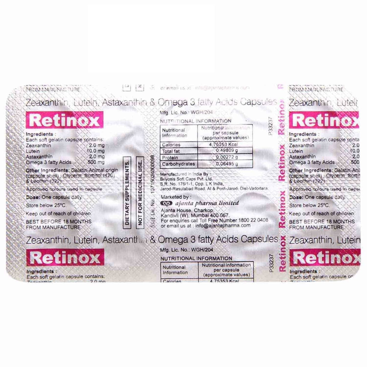 Retinox, 10 Capsules
