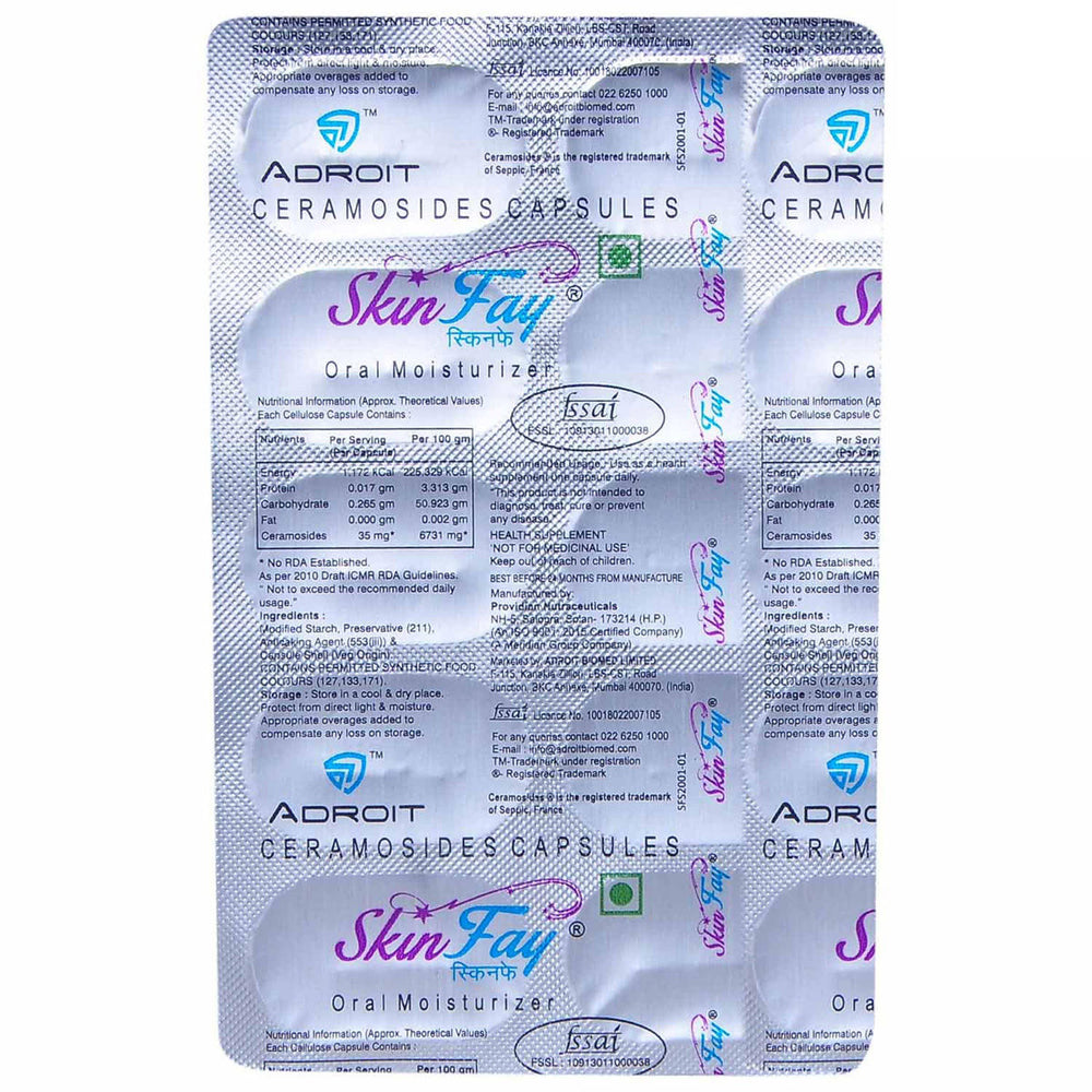 SkinFay Oral Moisturizer, 10 Capsules