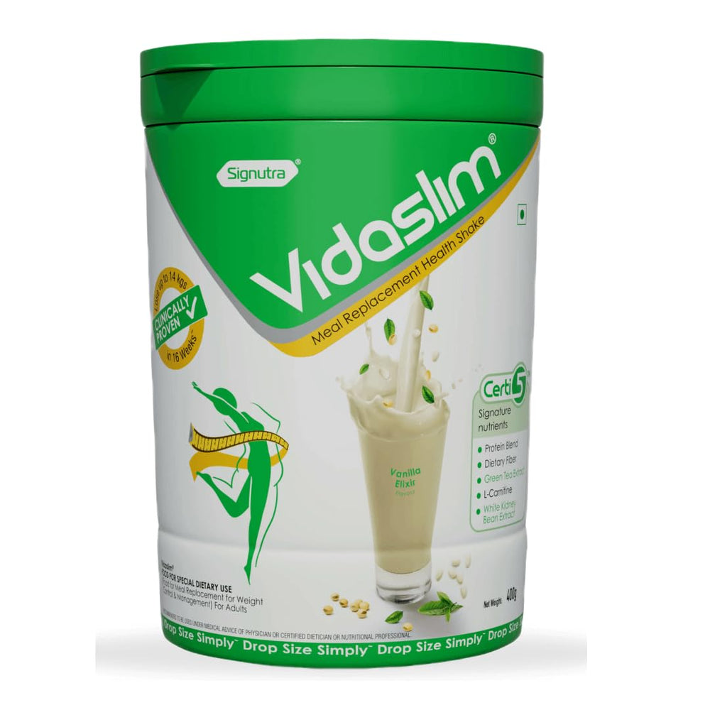 Vidaslim Meal Replacement Protein Health Shake - Vanilla Flavour, 400gm