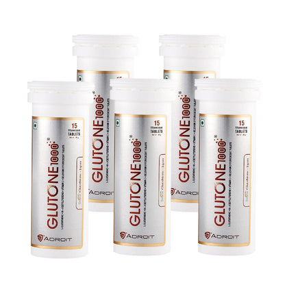 Skin Glow Glutone 1000, 15 Tablets Pack of 5