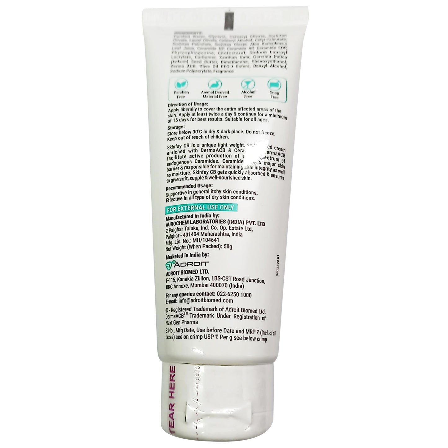 SkinFay-CB Moisturizing Cream, 50gm