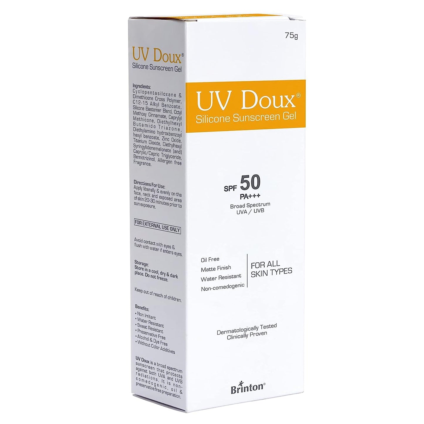 UV Doux Spf 50 Sunscreen Gel, 75gm