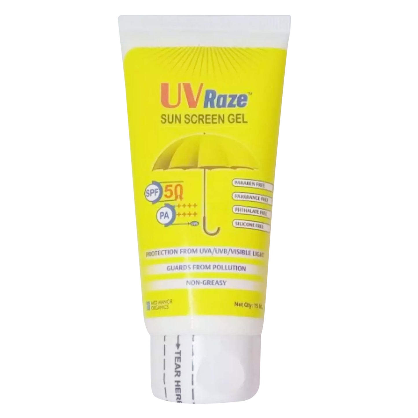 UV Raze Sunscreen Gel Spf 50, 75ml