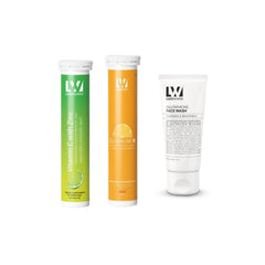 Lukewarm Glutathione 1K Orange Flavour with Lukewarm Vitamin C with Zinc Effervescent + Lukewarm Glutathione Face Wash, 100ml