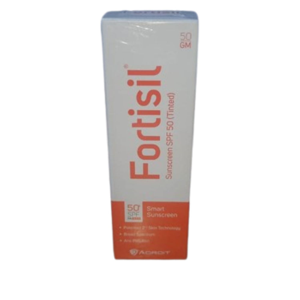 Fortisil Tinted Sunscreen SPF50+, PA+++, 50gm
