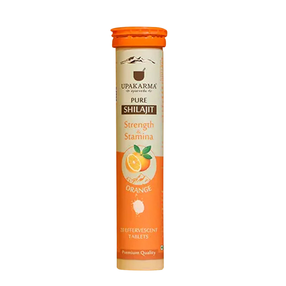 Upakarma Pure Shilajit Effervescent Orange Flavour, 20 Tablets