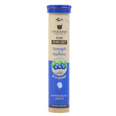 Upakarma Pure Shilajit Effervescent Blueberry Flavour, 20 Tablets