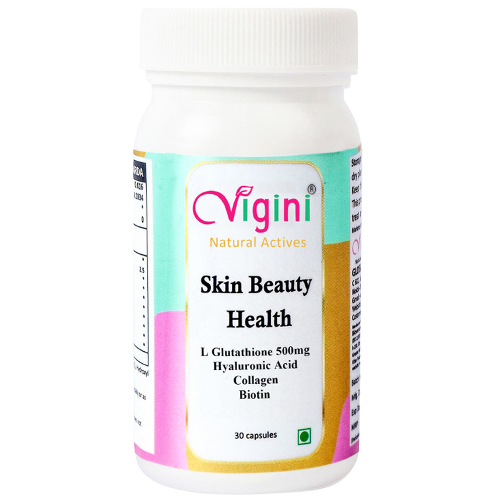 Vigini Glutathione 500mg Skin Whitening Fairness Glowing Capsule, 30 Capsules