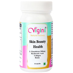 Vigini Glutathione 500mg Skin Whitening Fairness Glowing Capsule, 30 Capsules