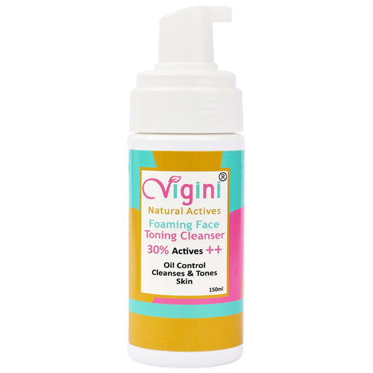 Vigini 30% Actives Anti Acne Oil Control Foaming Toner Face Wash, 150ml