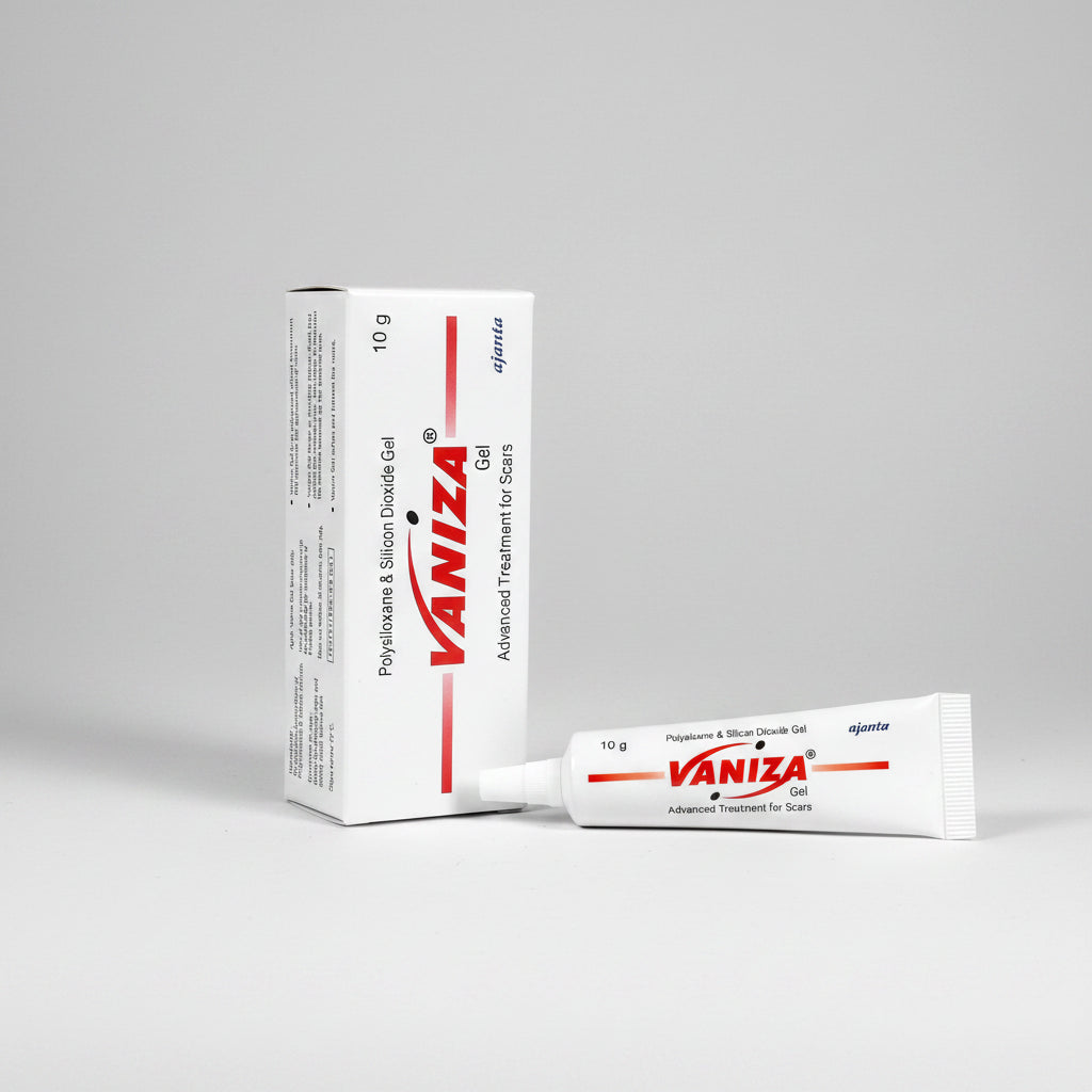 Vaniza gel packaging on a white background