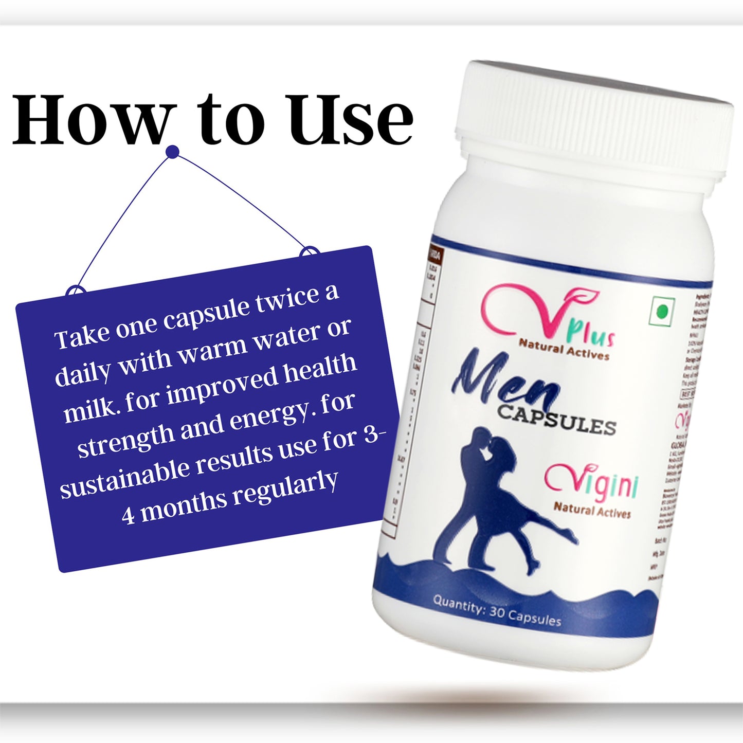 Vigini 男性性能力睾酮增强胶囊，30 粒