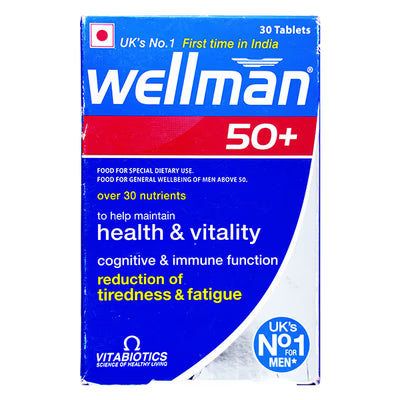 Wellman 50+ Health Supplement for Men, 30 Tablets