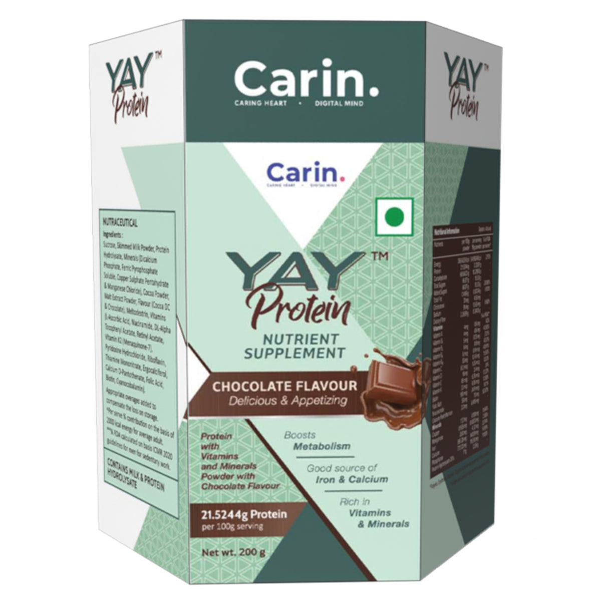 Hyay Powder Buy YAY Protein Chocolate Flavour Powder, 200gm : ClickOnCare.com