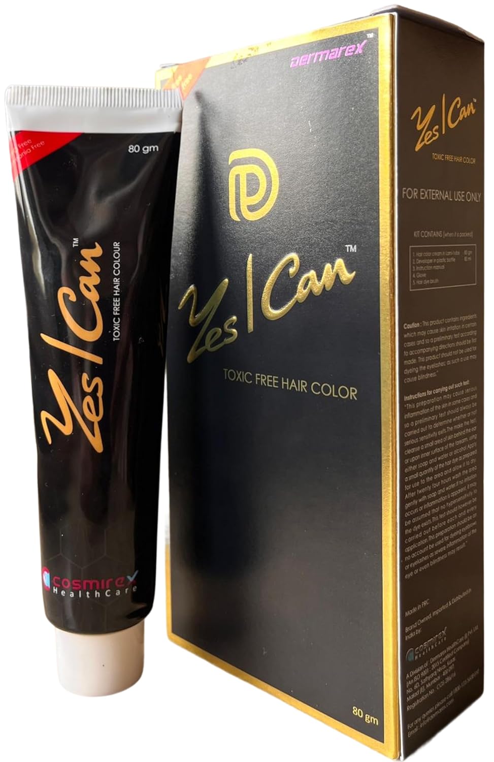 Yes I Can Hair Color - Black, 80gm