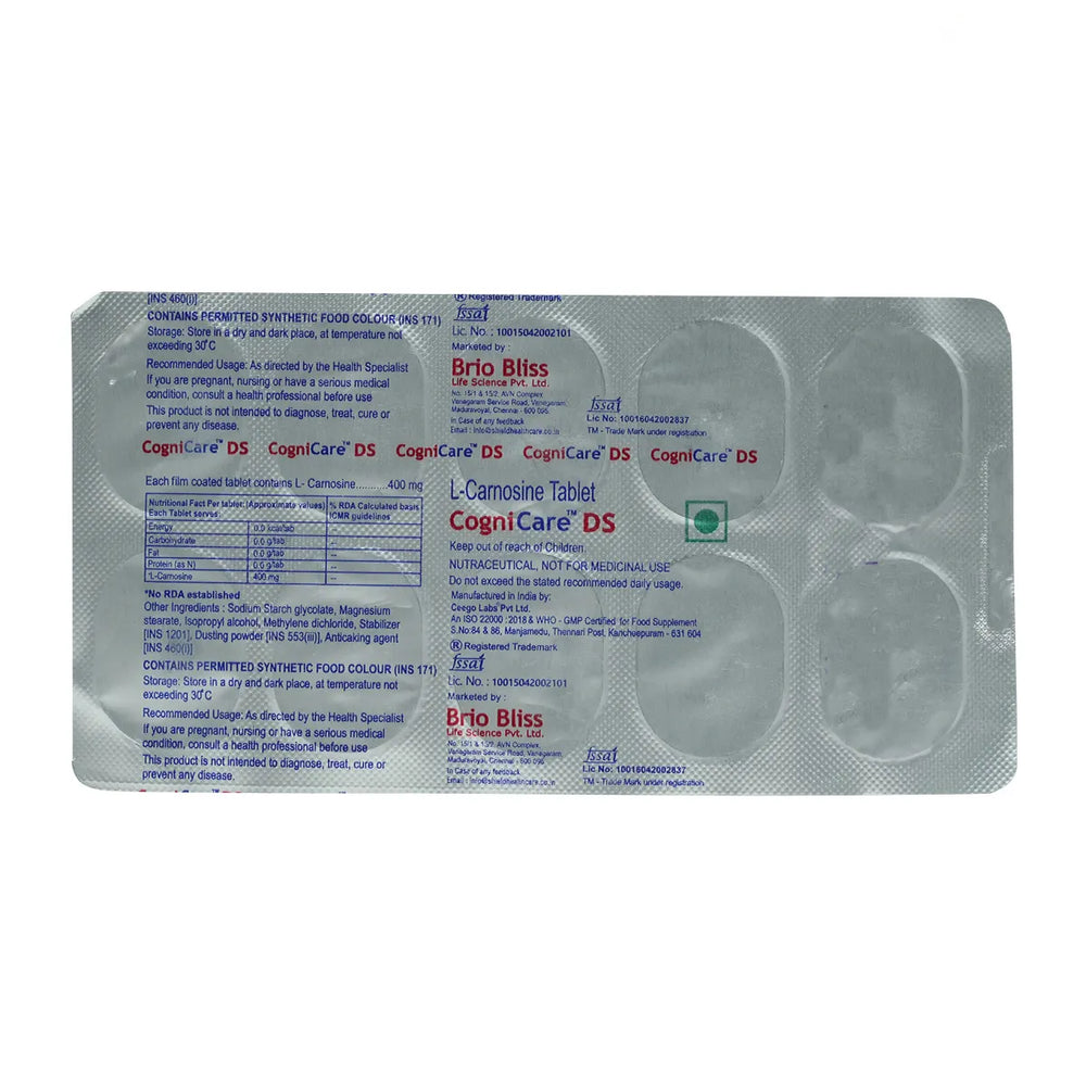 Cognicare DS Tablets, 10's