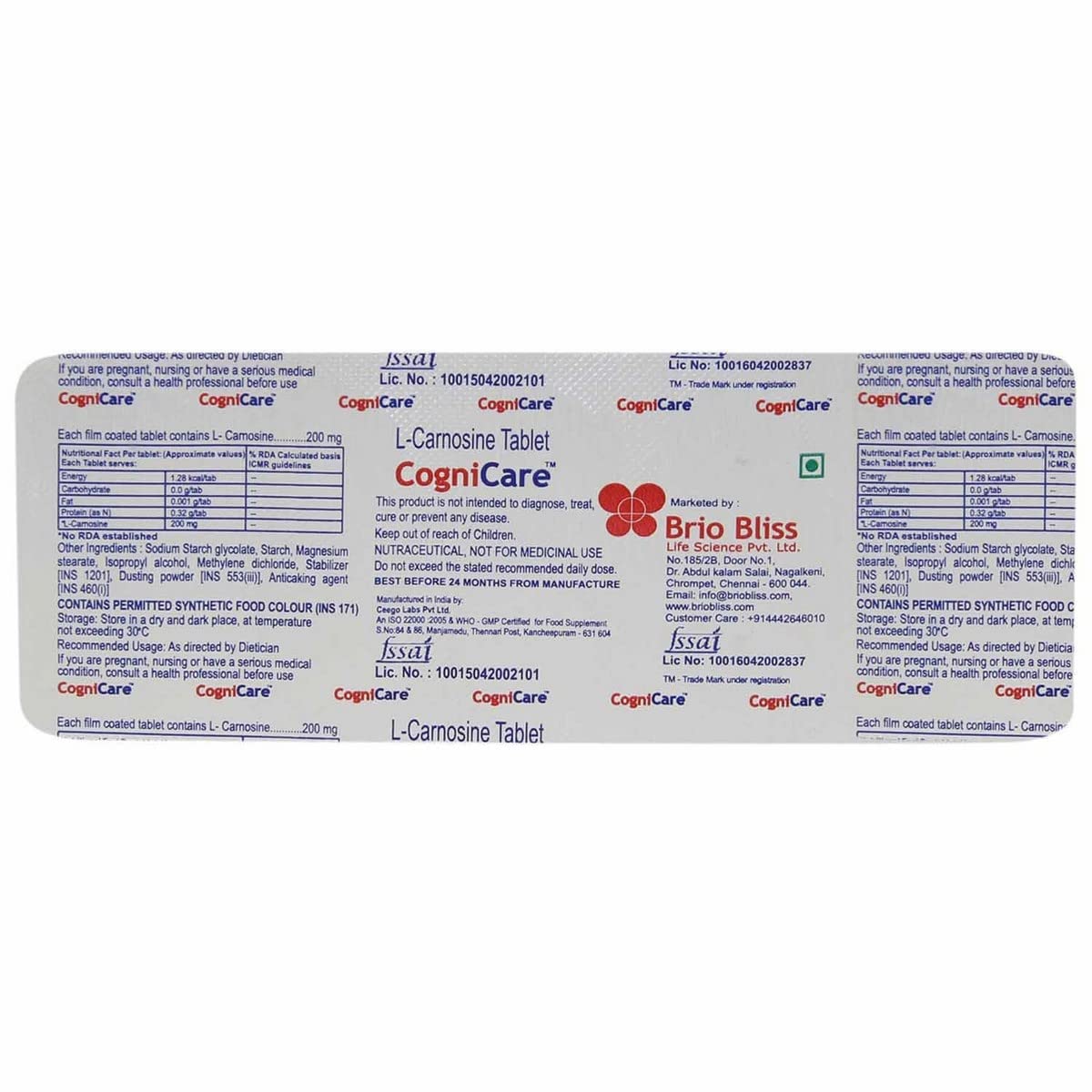 Cognicare, 10 Tablets